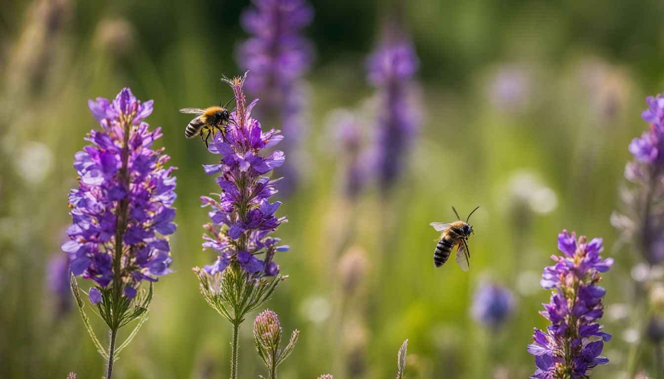 Vibrant wildflowers and insects in a lush meadow, without humans. Vibrant wildflowers and insects in a lush meadow, without humans.