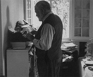 Ernest Hemingway at his Standing Desk